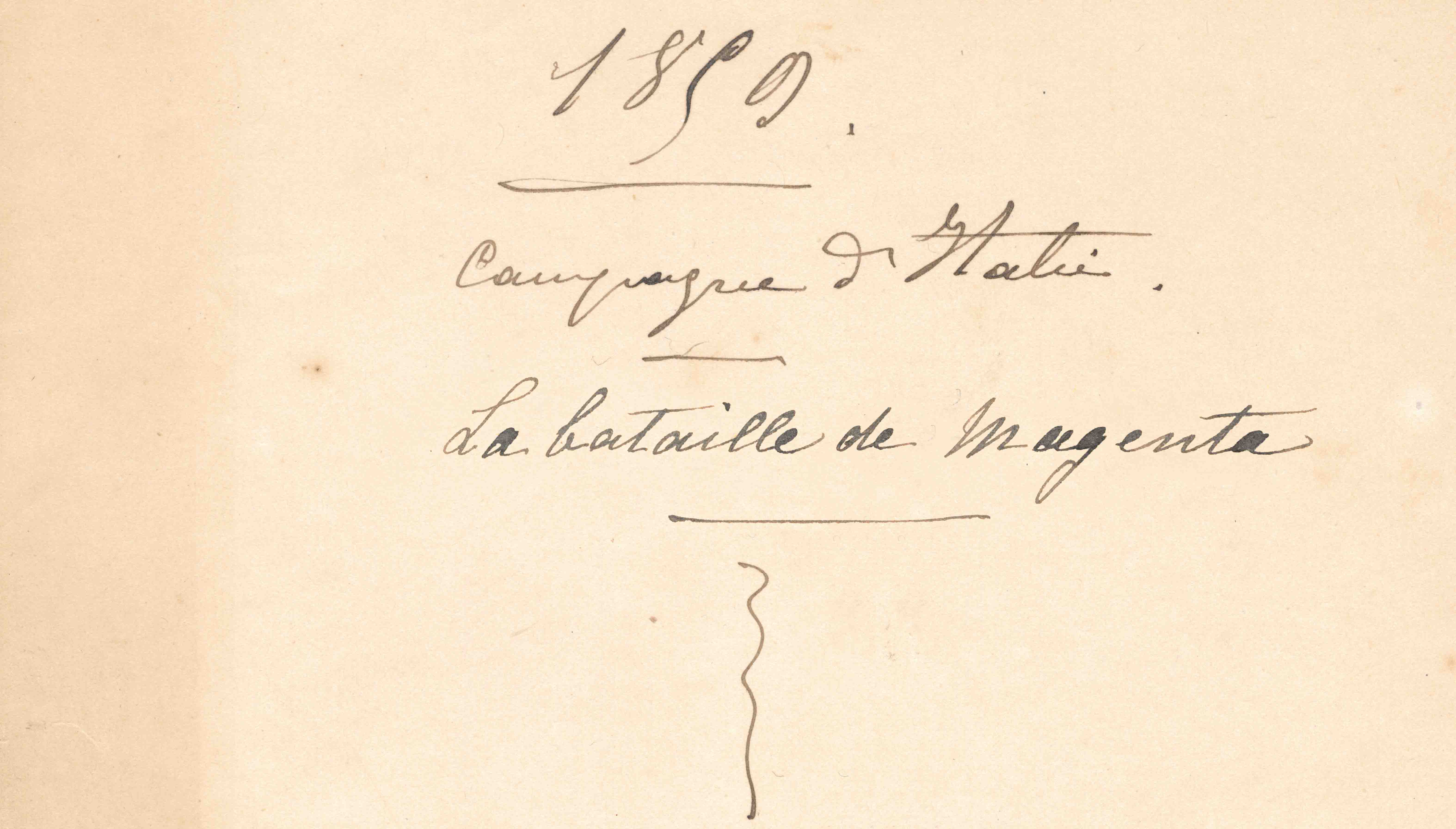 Manoscritto Magenta 1859 Risorgimento diario di guerra